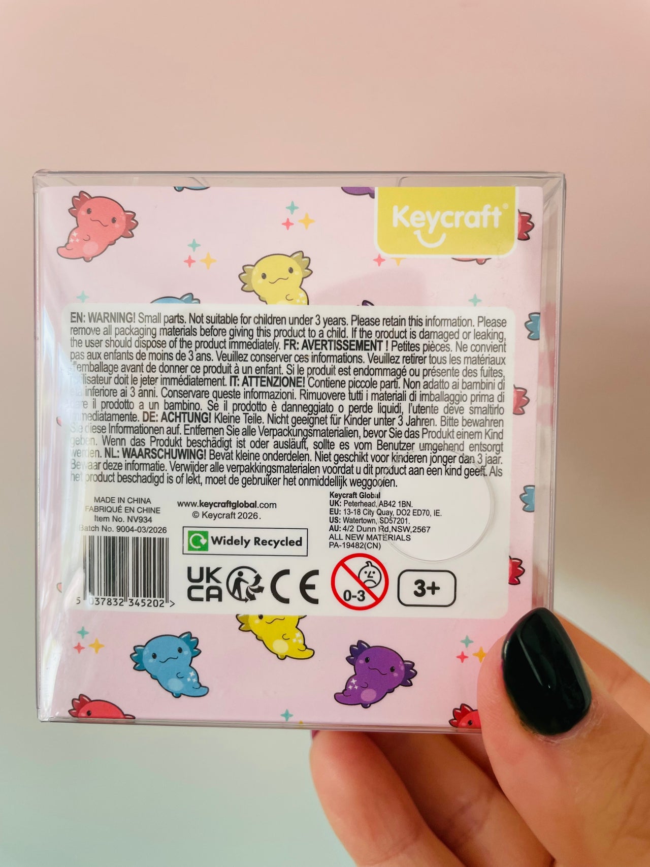 Blue Axolotl Squishy - Sparkly Sensory Toy - Neko Squish Co
