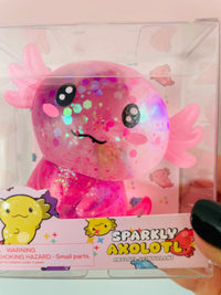 Pink Axolotl Squishy - Sparkly Sensory Toy - Neko Squish Co