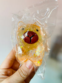 🧡✨🐹 Orange Sugar-Filled Glitter Capybara Squishy Toy