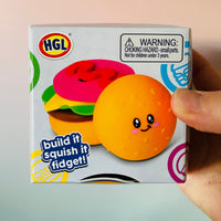 🍔✨ Fidget Burger | Stackable Squishy Sensory Toy & Stress Relief Fidget 💖