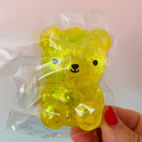 Sugar Maltose Squishy Bear slow-rising sensory fidget toy Yellow