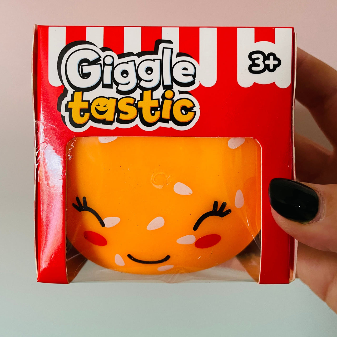 Mega Munch Eyelashes Burger Squishy sensory toy UK