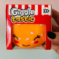 Mega Munch Eyelashes Burger Squishy sensory toy UK