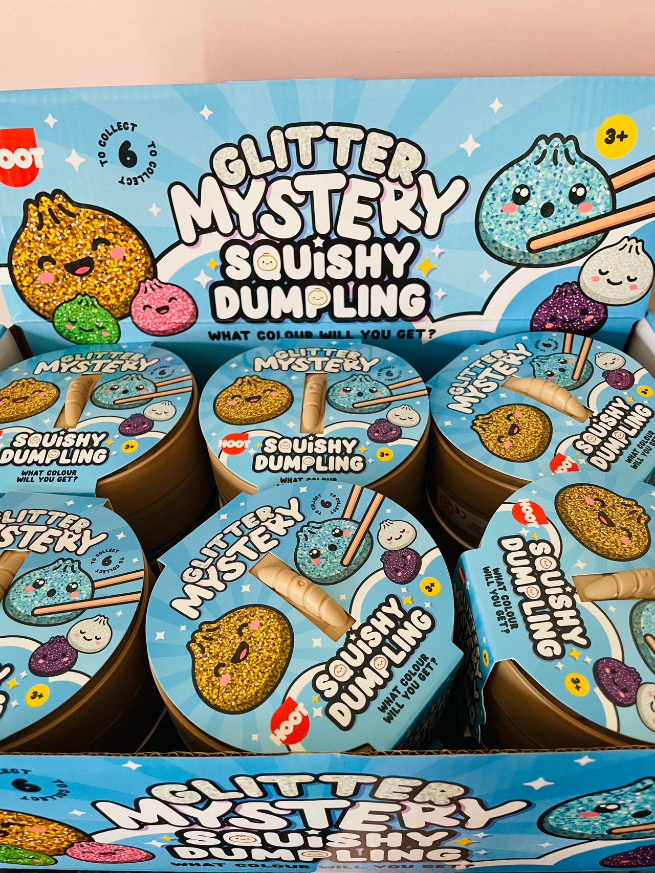 🥟✨ Glitter Dumpling Squishy in Basket | Viral Sensory Squeeze Toy 💖