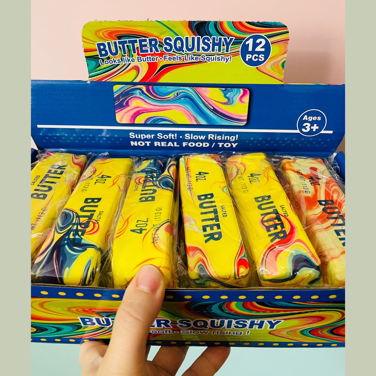 🌈🧈 Marble Rainbow Butter Squishy | Assorted Slow Rising Sensory Fidget Toy ✨