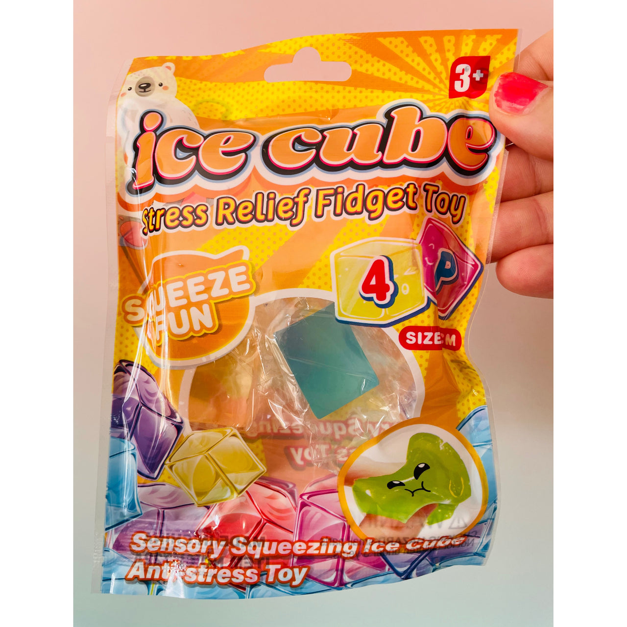 Squeeze Ice Cubes 4-pack squishy sensory fidget toys