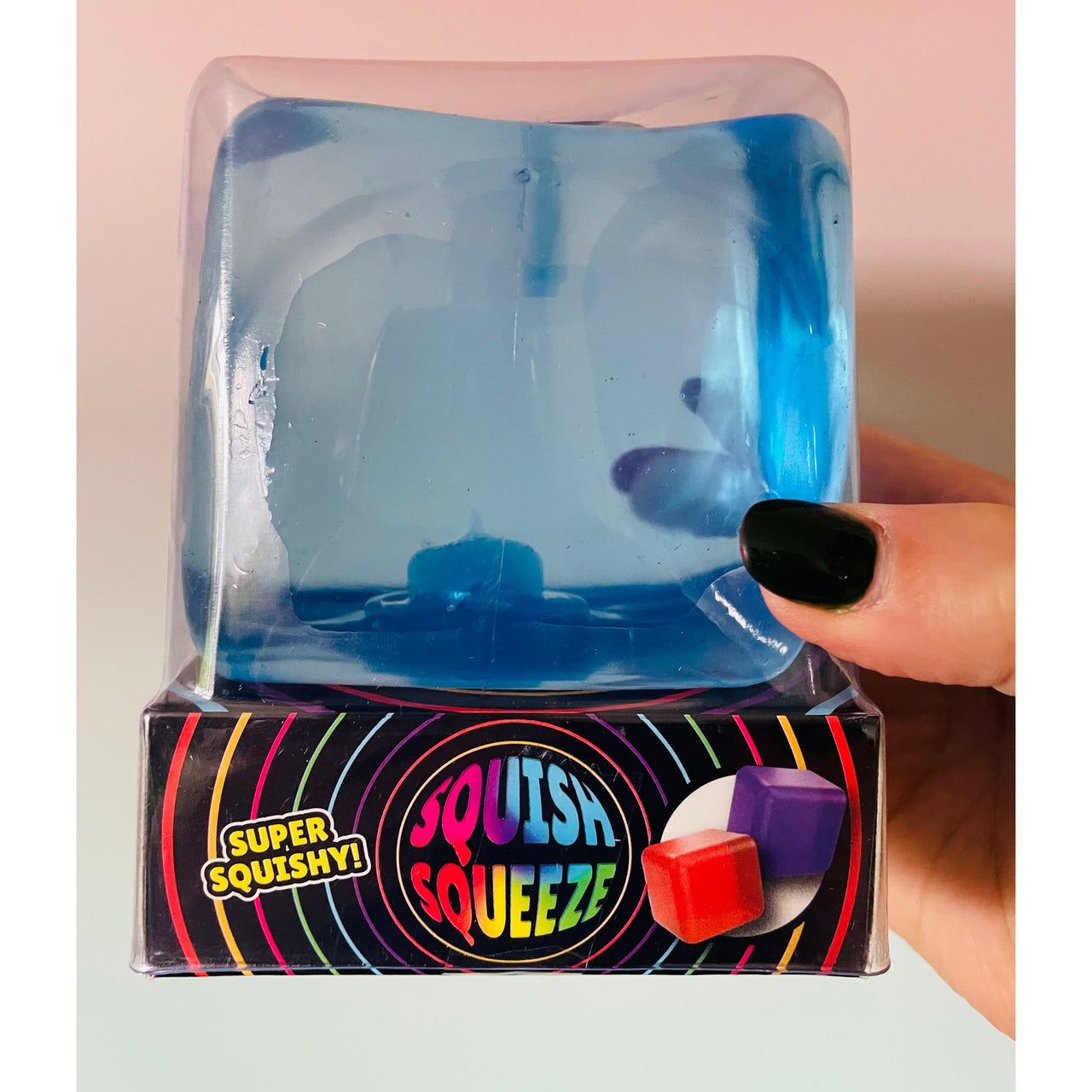 Blue Mega Cube Squishy slow rise sensory toy UK