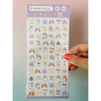 Mind Wave Mood Icon Bunny kawaii Japanese sticker sheet for planners and journals