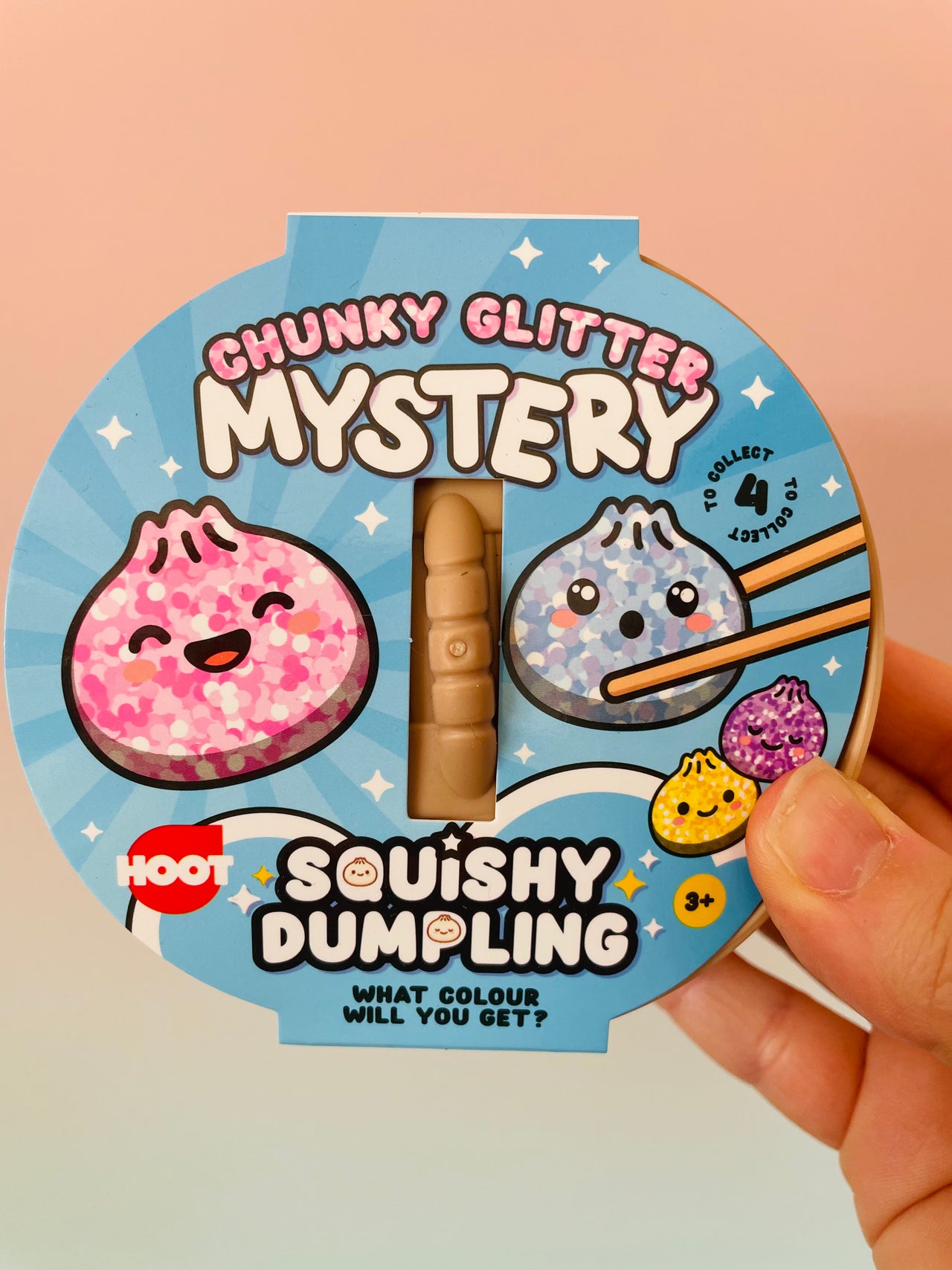🥟✨ Chunky Glitter Dumpling Squishy in Basket | Jumbo Viral Sensory Squeeze Toy 💖