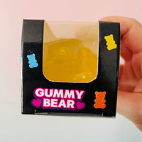 💛🐻 Sugar-Filled Gummy Bear Squishy | Yellow Sensory Stress Relief Fidget Toy ✨
