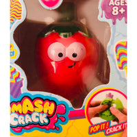 Red Strawberry Smash Crack Fruit crunchy sensory fidget toy