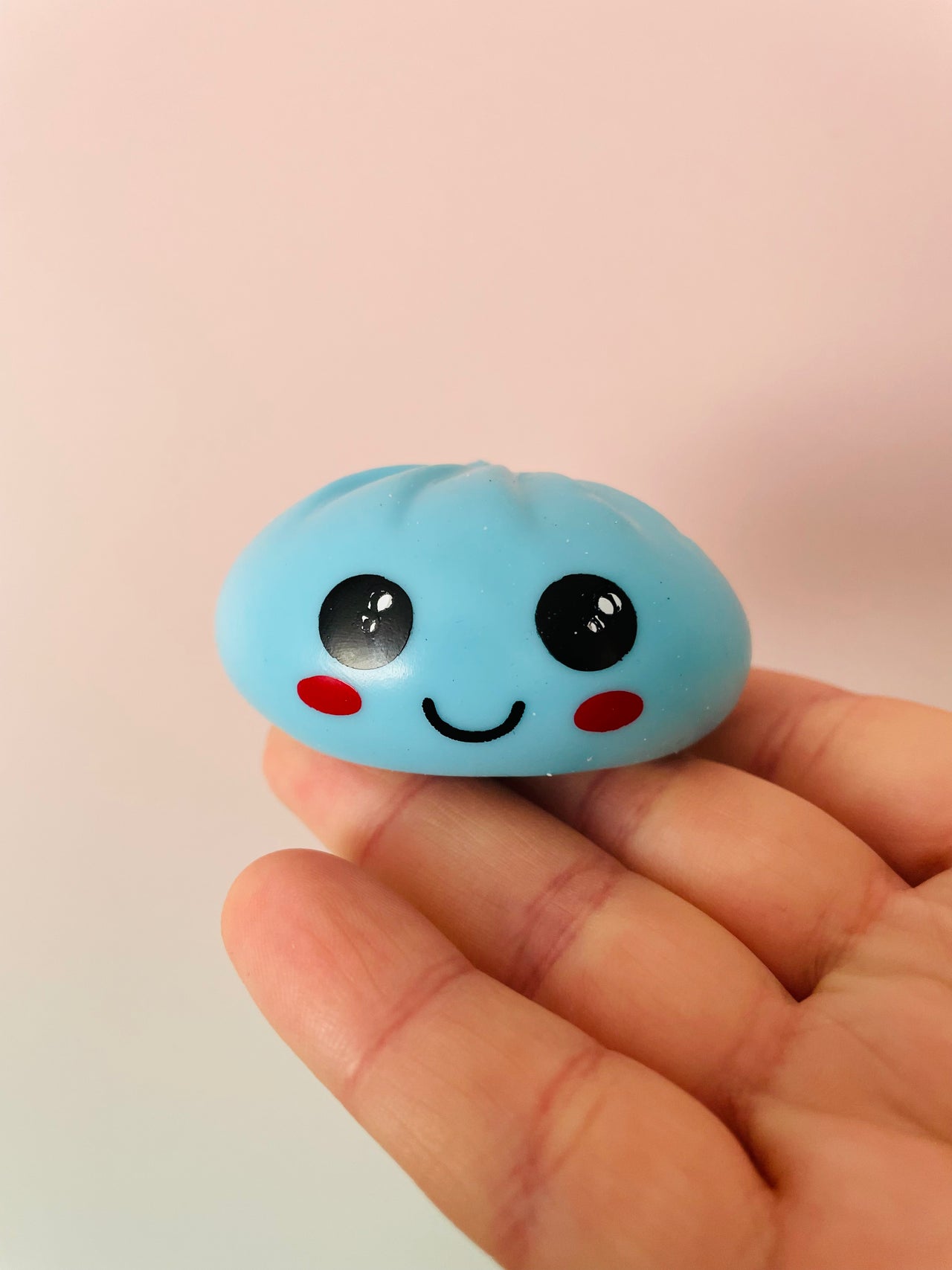 🌸🥟 Pastel Bao Bun Squishy in Basket | Kawaii Maltose Sensory Squeeze Toy ✨