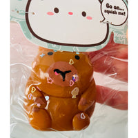 Jelli Squishy Pets Taba Brown Capybara Squishy by Keycraft UK Close Up