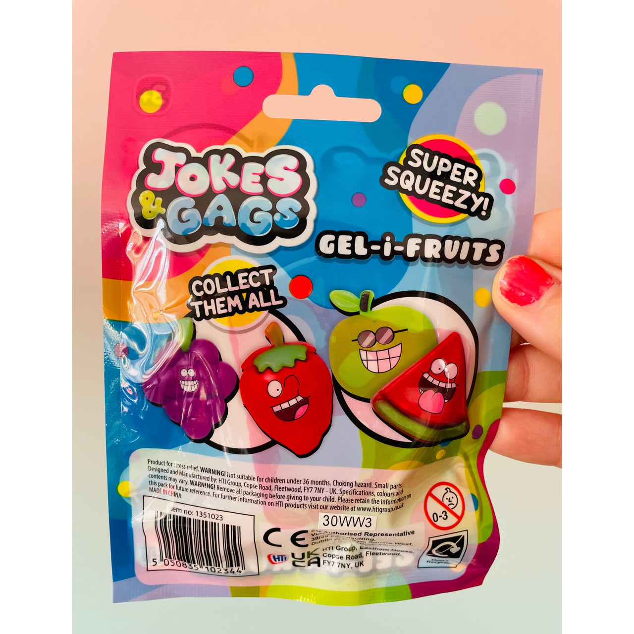 Watermelon Gel-I Fruit sticky gel sensory fidget toy