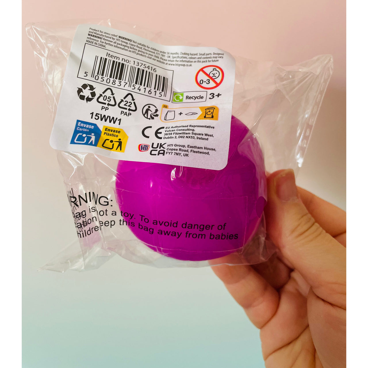 🩷🟣 Neon Super Squish Ball | Purple Stress Relief Sensory Fidget Toy ✨