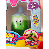 Green Strawberry Smash Crack Fruit crunchy and gooey sensory fidget toy