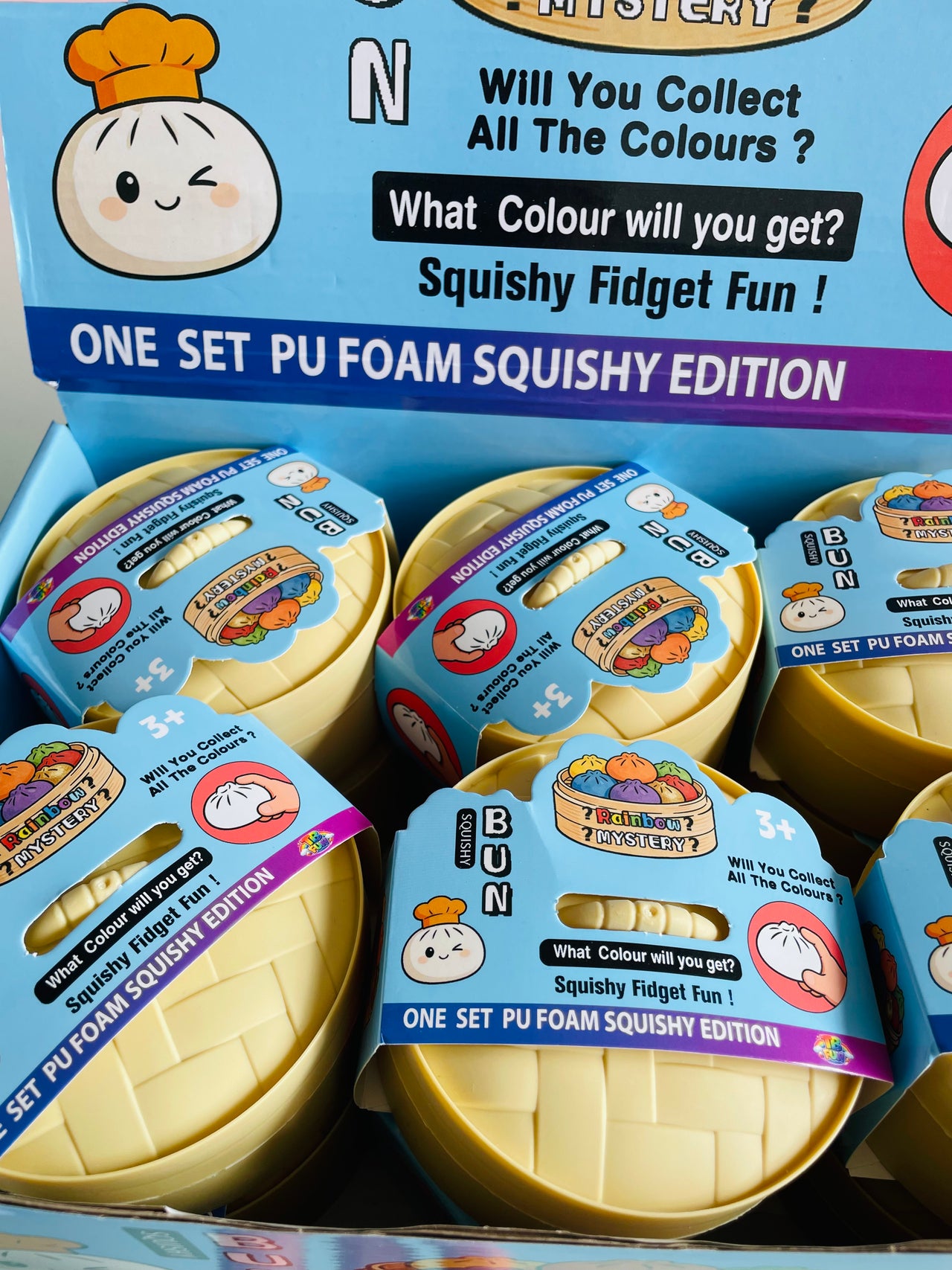 🥟✨ Squishy Slow Rising Foam Dumpling in Steamer Basket – 8.5cm Sensory Squishy Toy ✨🥟