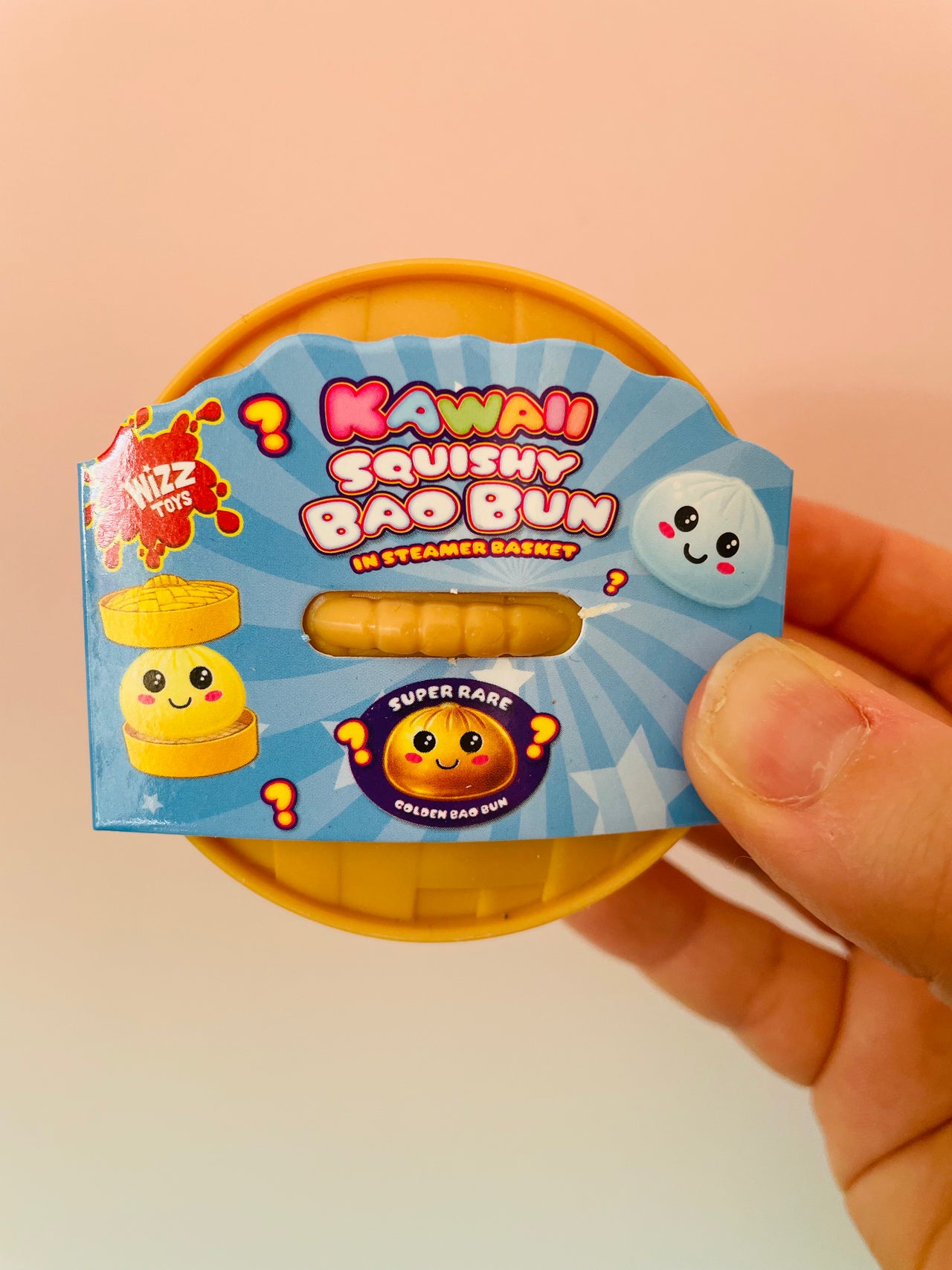 🌸🥟 Pastel Bao Bun Squishy in Basket | Kawaii Maltose Sensory Squeeze Toy ✨