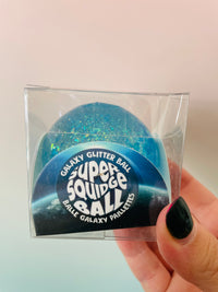 🌌✨ Galaxy Super Squidge Ball | Glittery Sensory Fidget Toy