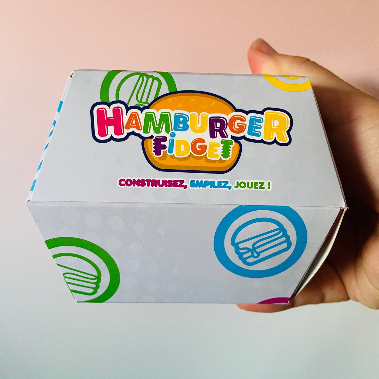 🍔✨ Fidget Burger | Stackable Squishy Sensory Toy & Stress Relief Fidget 💖