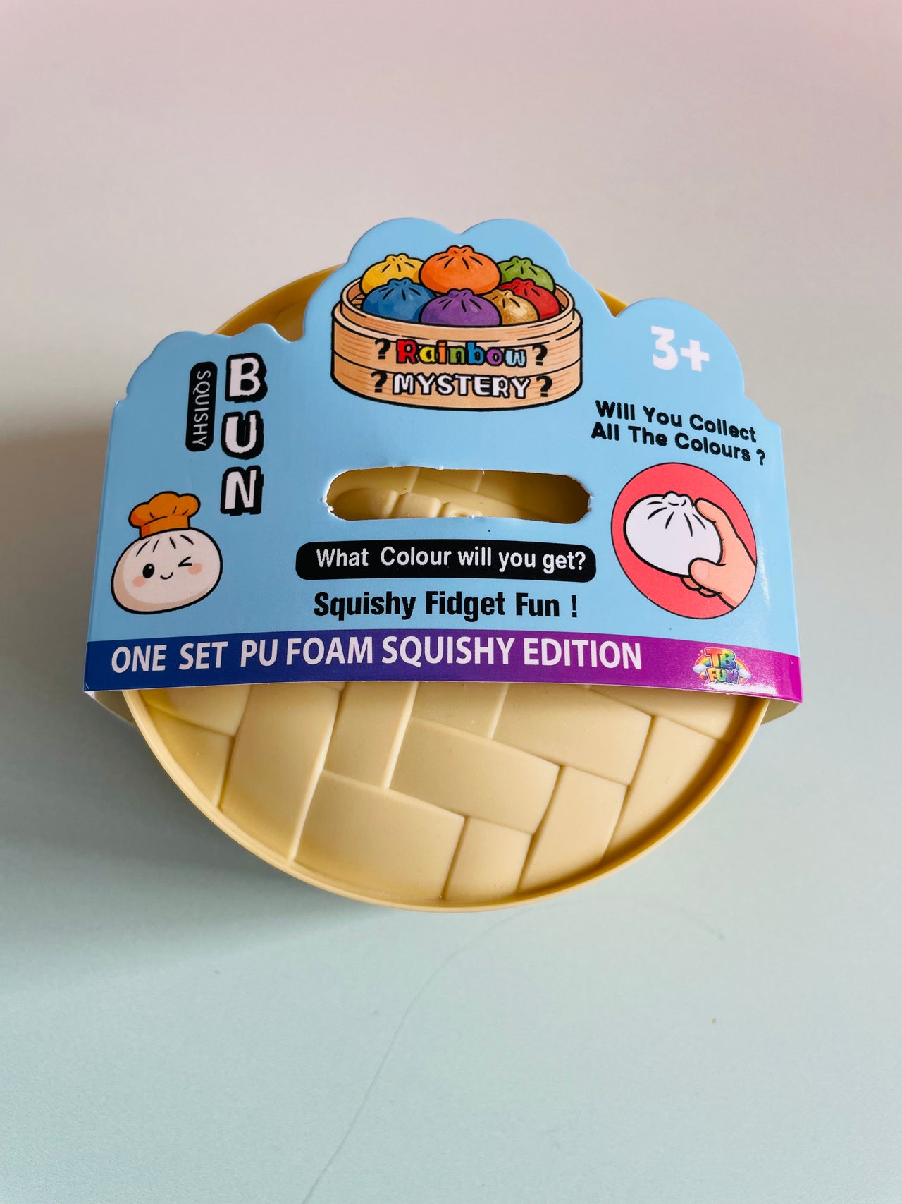 🥟✨ Squishy Slow Rising Foam Dumpling in Steamer Basket – 8.5cm Sensory Squishy Toy ✨🥟