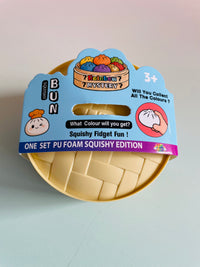 🥟✨ Squishy Slow Rising Foam Dumpling in Steamer Basket – 8.5cm Sensory Squishy Toy ✨🥟