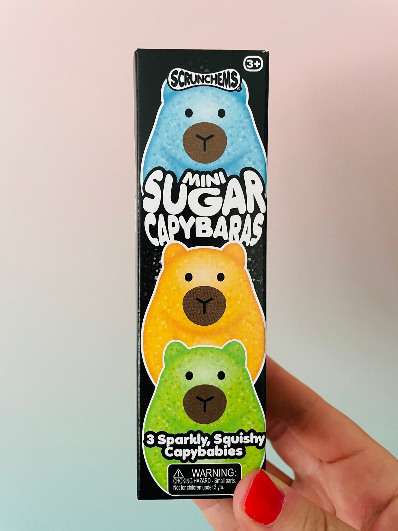 🩷🦫 Scrunchems Mini Sugar Capybaras | 3 Pack Gooey Gel Sensory Squishies ✨