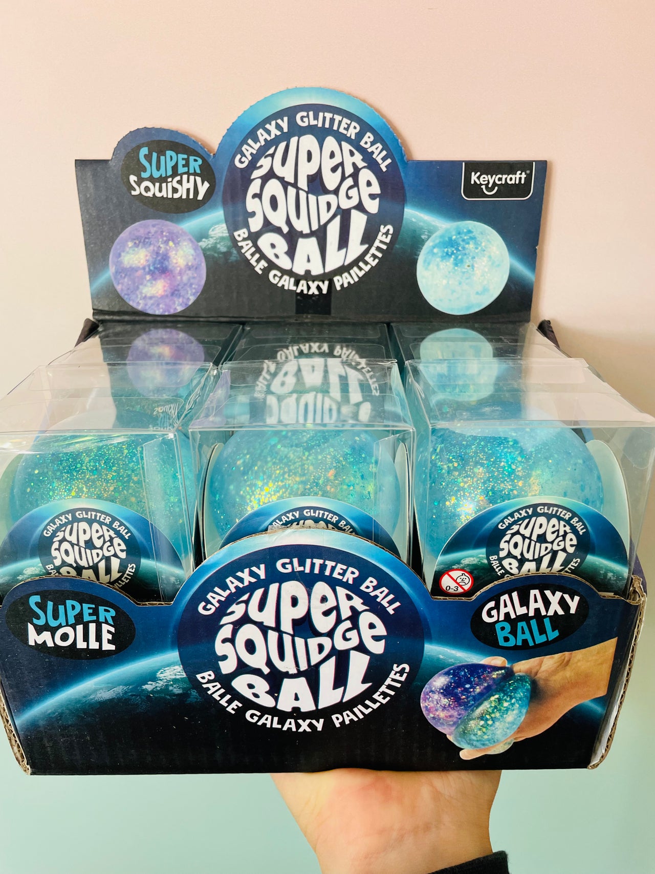 🌌✨ Galaxy Super Squidge Ball | Glittery Sensory Fidget Toy