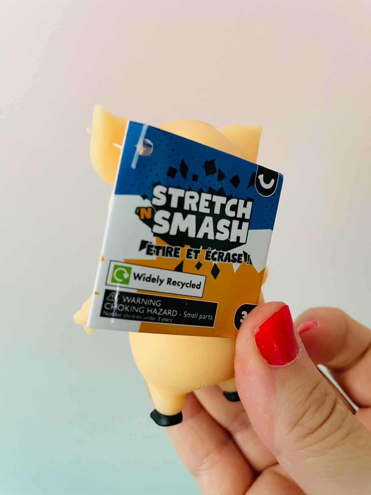 🤎🐷 Stretch 'N Smash Mini Pig | Beige Stretchy Sensory Stress Relief Fidget Toy ✨