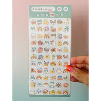 Mind Wave Mood Icon Dog kawaii Japanese sticker sheet for planners and journals
