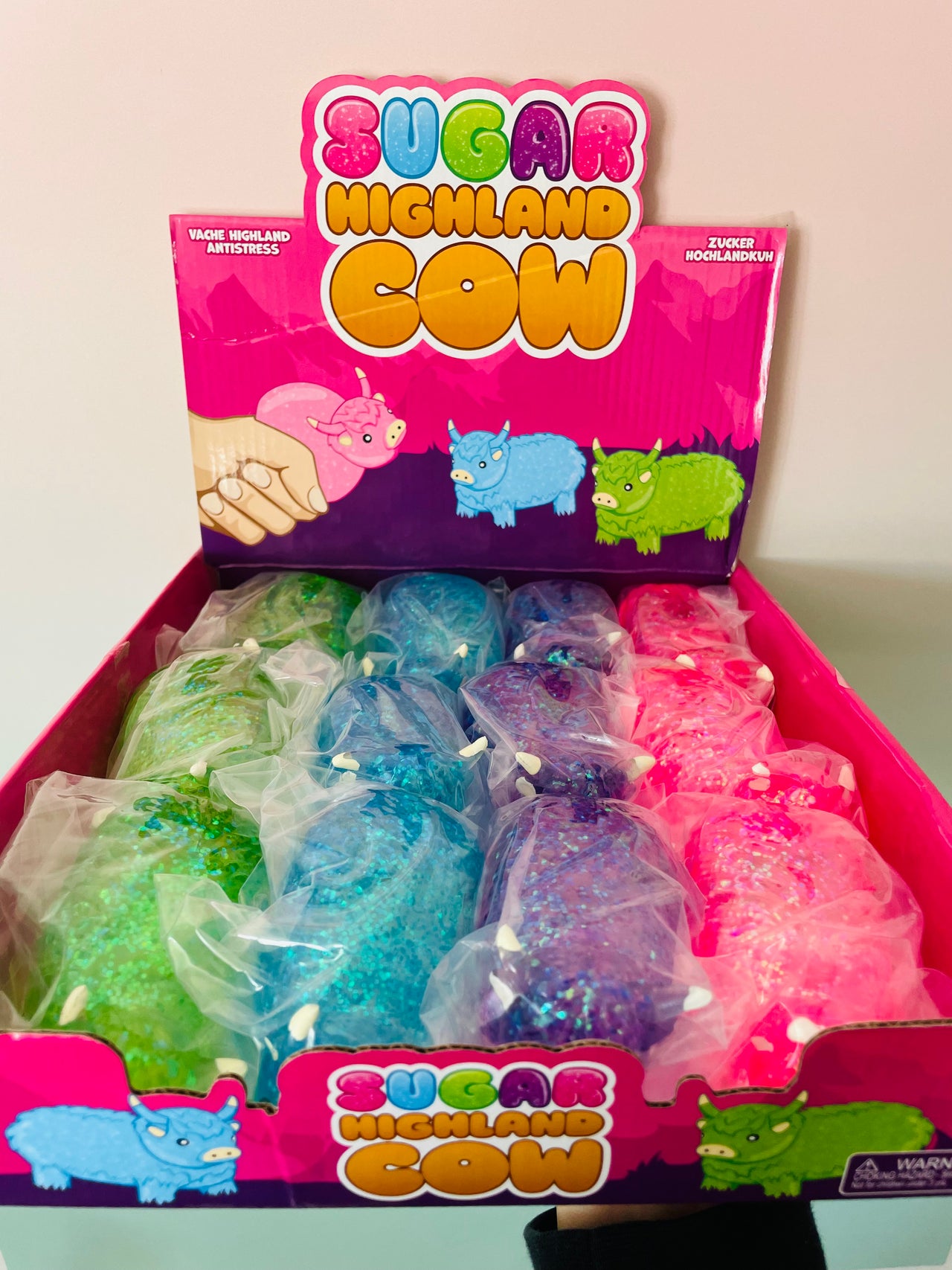 🐮✨ Sugar Highland Cow Squishy | Sugar-Filled Sensory Toy