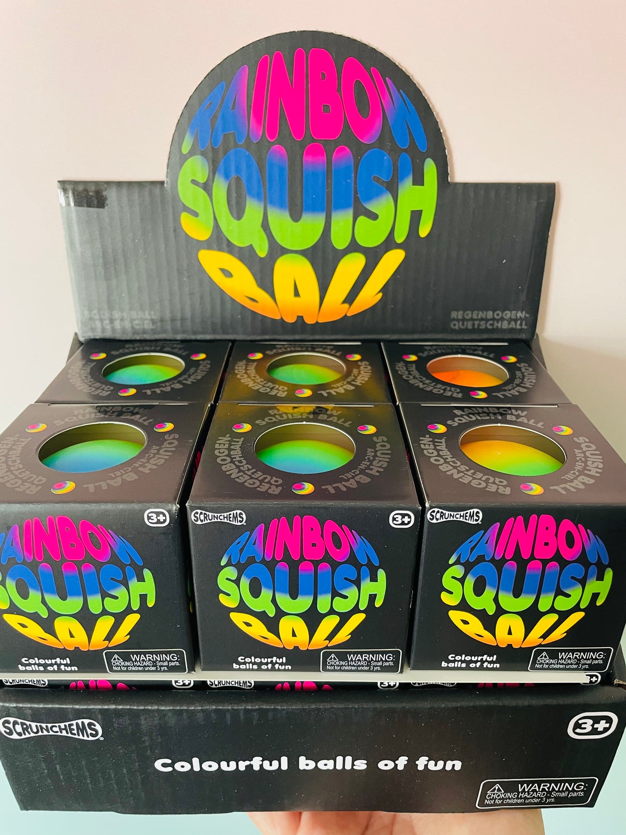 Scrunchems Rainbow Squish Ball Colourful Sensory Fidget Toy