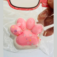 🩷🤍🐾 Jelli Squishi Small Paw Sensory Toy | Pink & White Jelly Squishy ✨