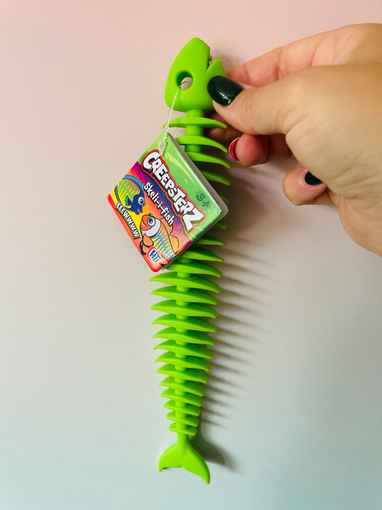 Green Skel-I-Fish stretchy skeleton fish sensory fidget toy UK