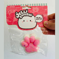 🩷🤍🐾 Jelli Squishi Small Paw Sensory Toy | Pink & White Jelly Squishy ✨