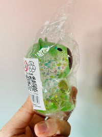 💚✨🐹 Green Sugar-Filled Glitter Capybara Squishy Toy