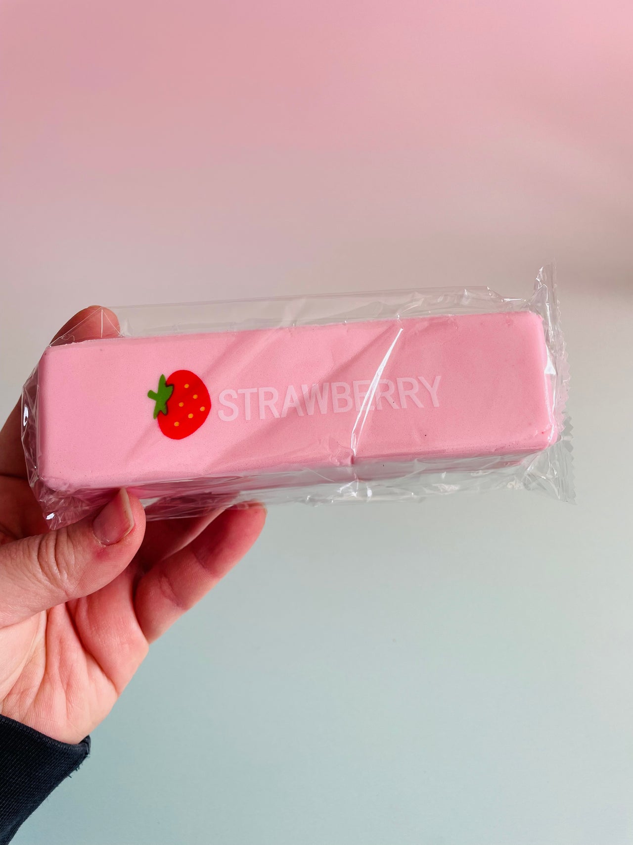 🍓✨ Strawberry Squishy Butter Slab – 14cm Slow Rise Scented Squishy ✨🍓
