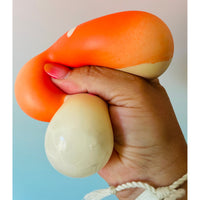 Mushi-Pals Orange Mushroom Squishy sensory stress relief fidget toy