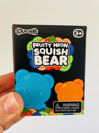 🐻🌈 Scrunchems Fruity Neon Squish Bear – Scented Sensory Fidget Toy ✨