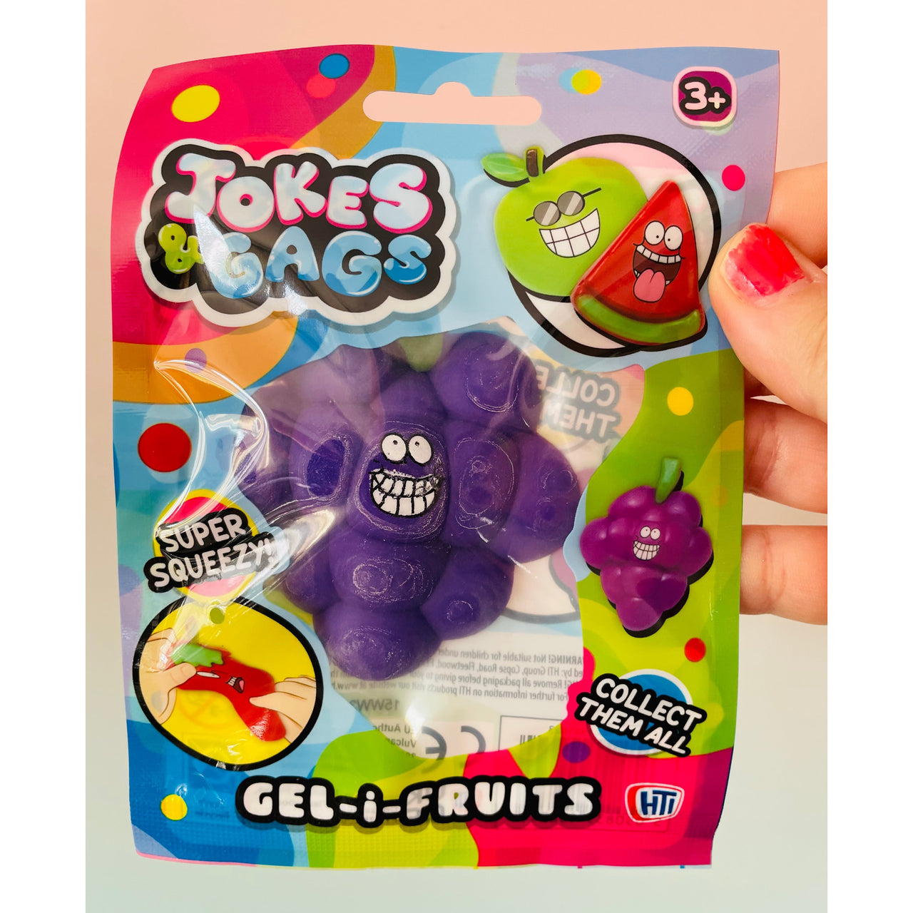 Grapes Gel-I Fruit sticky gel sensory fidget toy