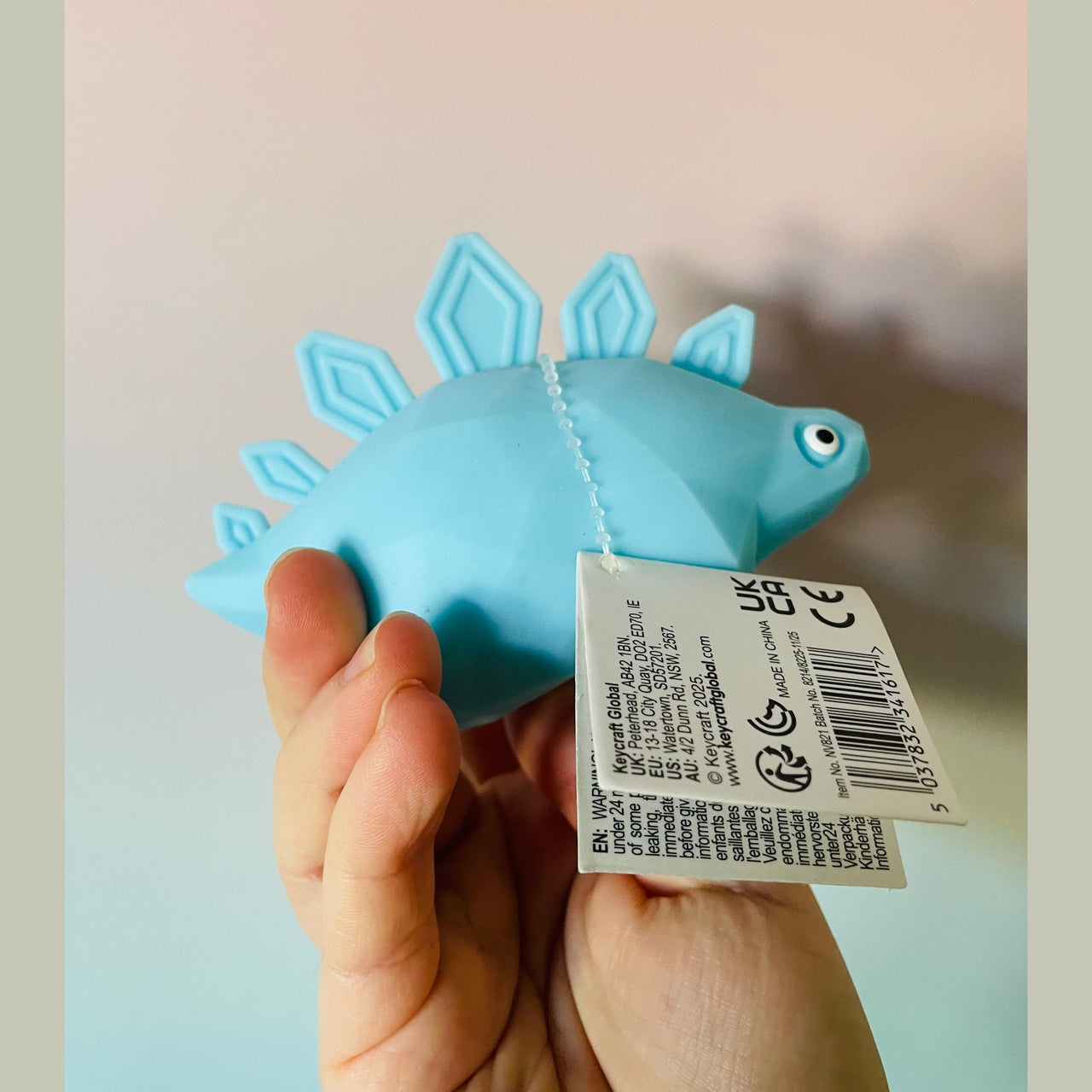 🦕💙 Squishy Dinosaur Blue Stegosaurus Sensory Toy