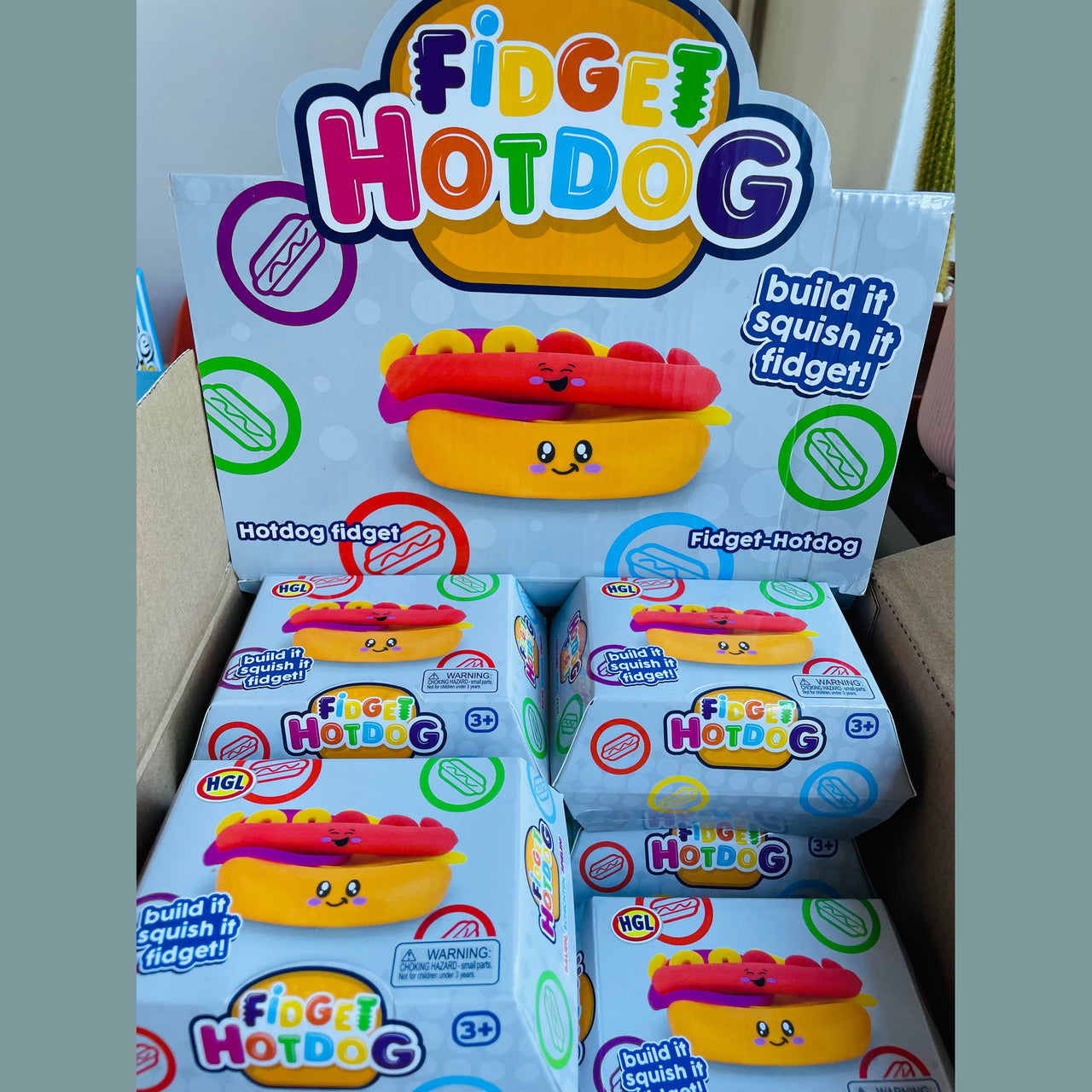 🌭✨ Fidget Hot Dog Squishy Sensory Toy ✨🌭