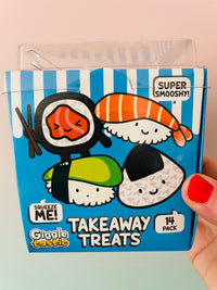 🍣🥡 Sushi Takeaway Treats | 14 Mini Sushi Squishies Sensory Fidget Pack ✨