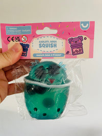 🩵🦎🧋 Blue Axolotl Boba Squish Toy