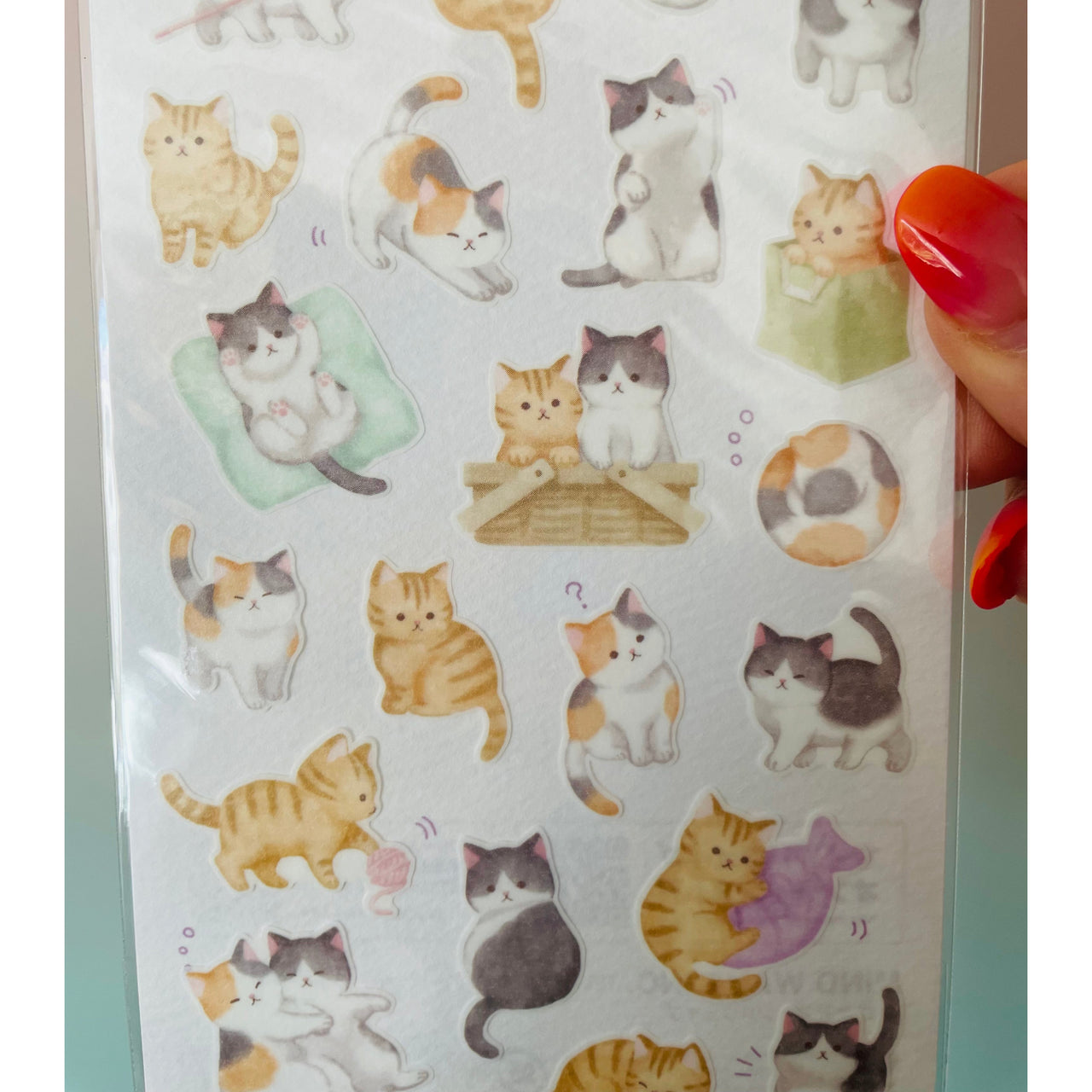 Mind Wave Cherish Cat kawaii Japanese neko sticker sheet