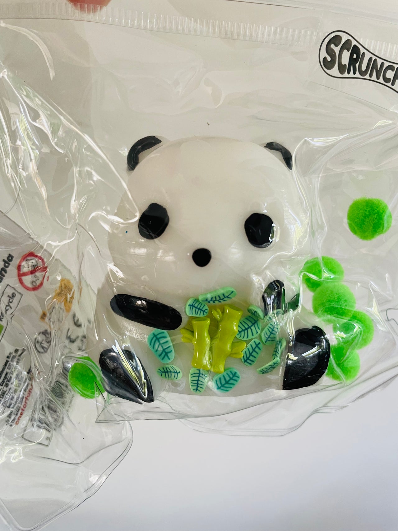 🐼🖤 Scrunchems Taba Sticky Squishy Panda Sensory Toy