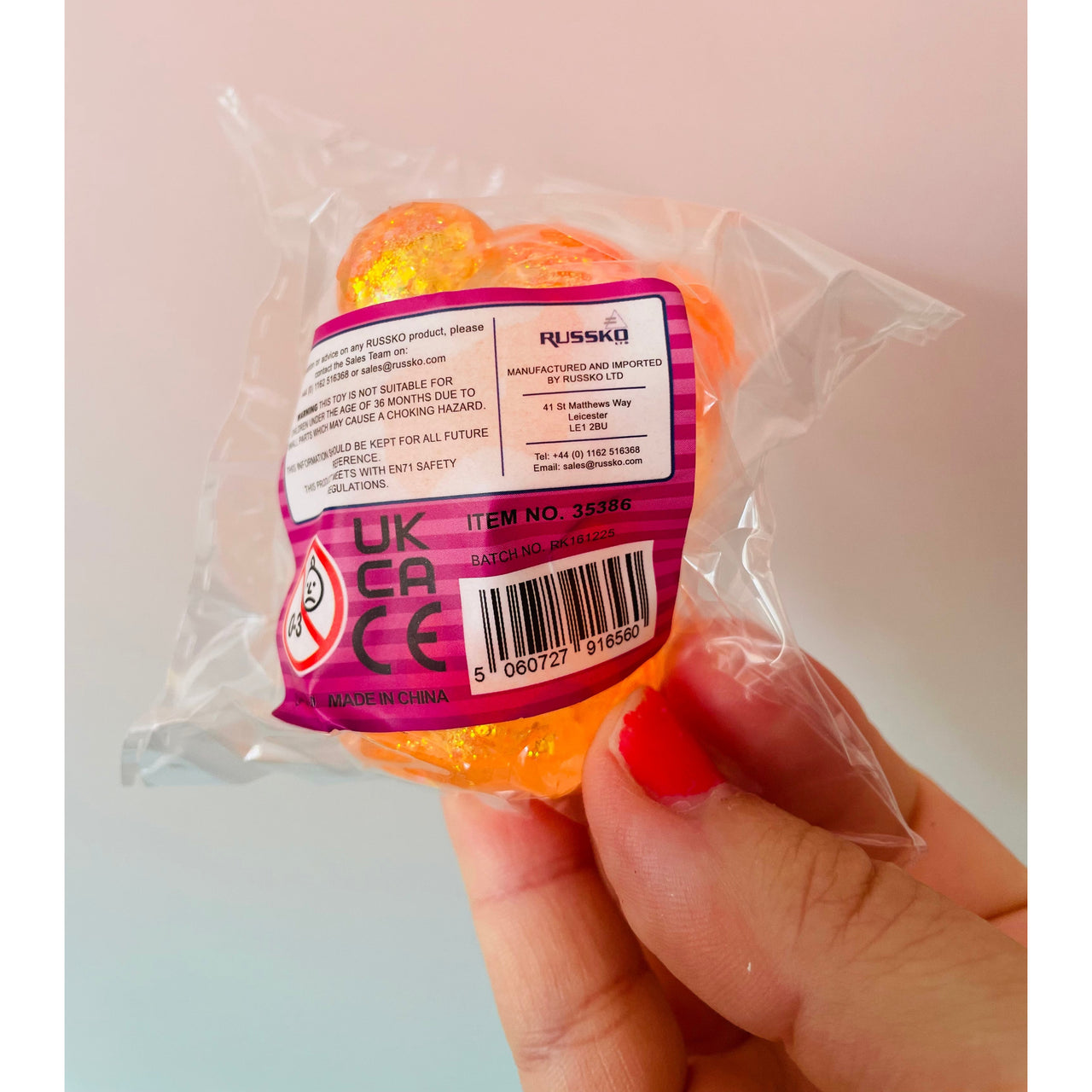Sugar Maltose Squishy Bear slow-rising sensory fidget toy Orange