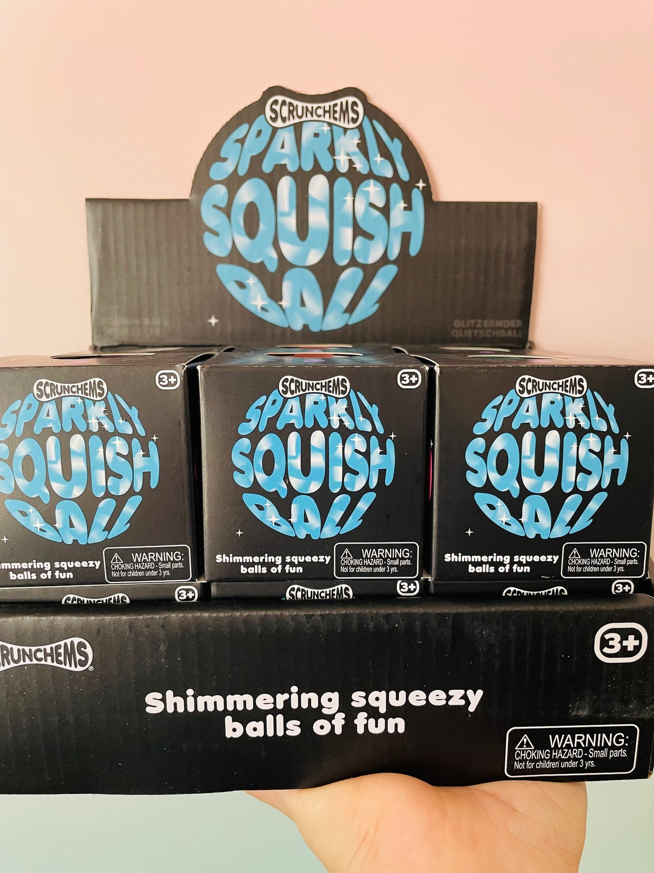 ✨🩷 Scrunchems Sparkly Squish Ball | Glitter Sensory Fidget Toy