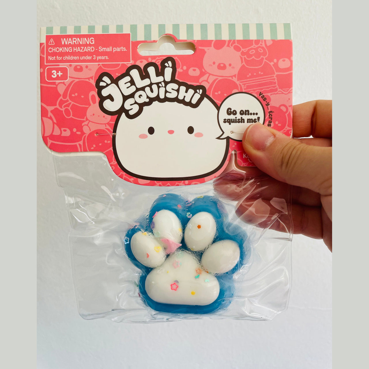 💙🐾 Jelli Squishi Small Paw Sensory Toy | Blue Jelly Squishy ✨