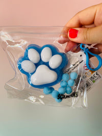 Blue Scrunchems Sticky Squishy Paw Print sensory fidget toy
